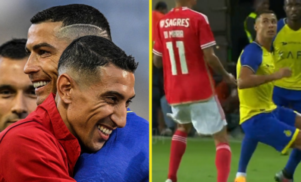 Di Maria tallet keq me Ronaldon, ia “hup” topin gjatë ndeshjes