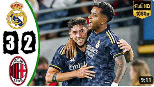 Real Madrid – Milan 3-2 | Miqesore  Golat dhe Rastet me te mira te ndeshjes.