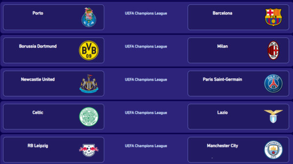 Ndeshjet Kryesore Te Champions Leauges DIREKT | NDIQINI KETU